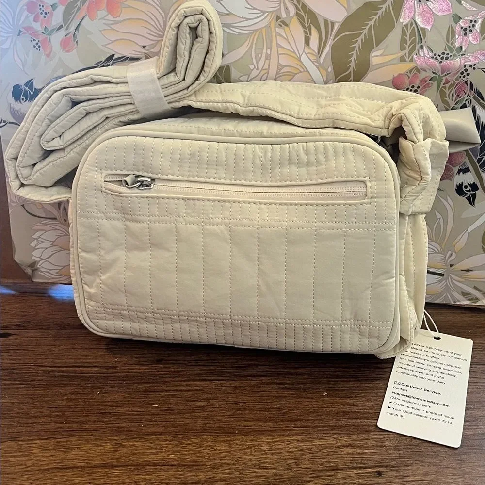 Cream Quilted Women's Bag
